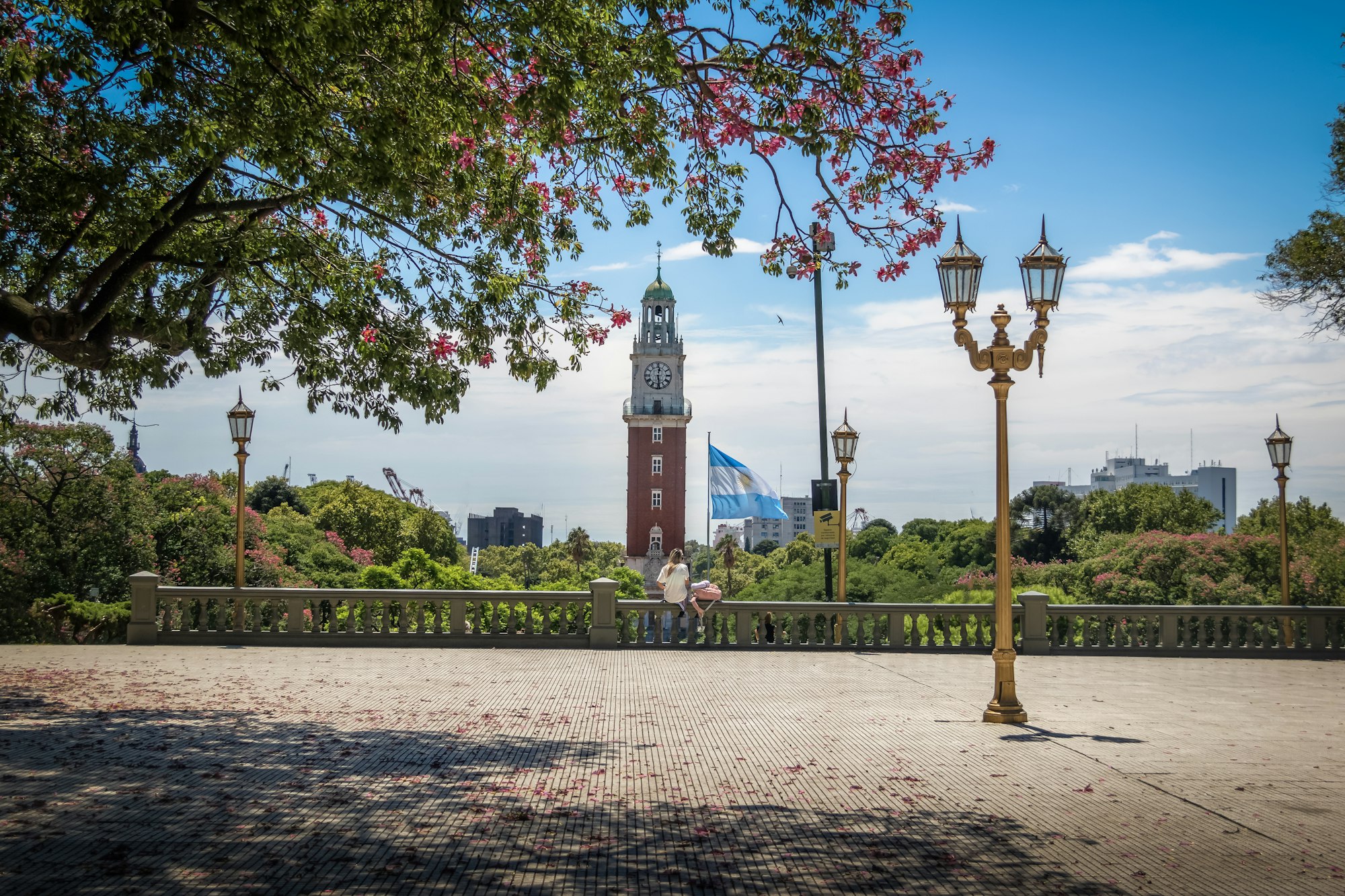 San Martin Square and Monumental Tower at Retiro region - Buenos Aires, Argentina